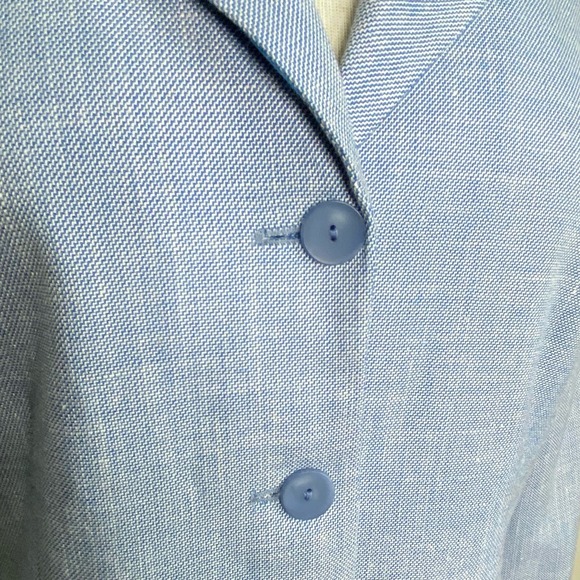 NWT Pendleton blue wool silk blend blazer 8 - Picture 4 of 14